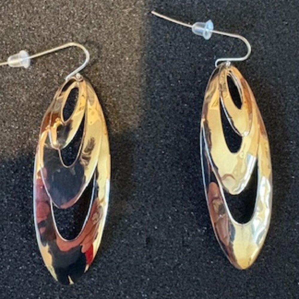 Vintage Robert Lee Morris RLM Studio Modernist Sterling Silver Hammered Earrings